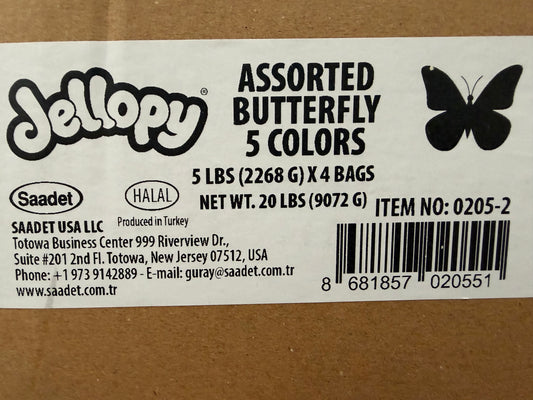 YAY FUN Bulk Gummy Butterfly 5lbs. X 4Pcs DBG-006