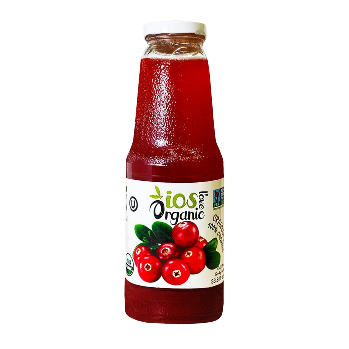 IOS Organic Cranberry Juice 33.8 fl oz X 6