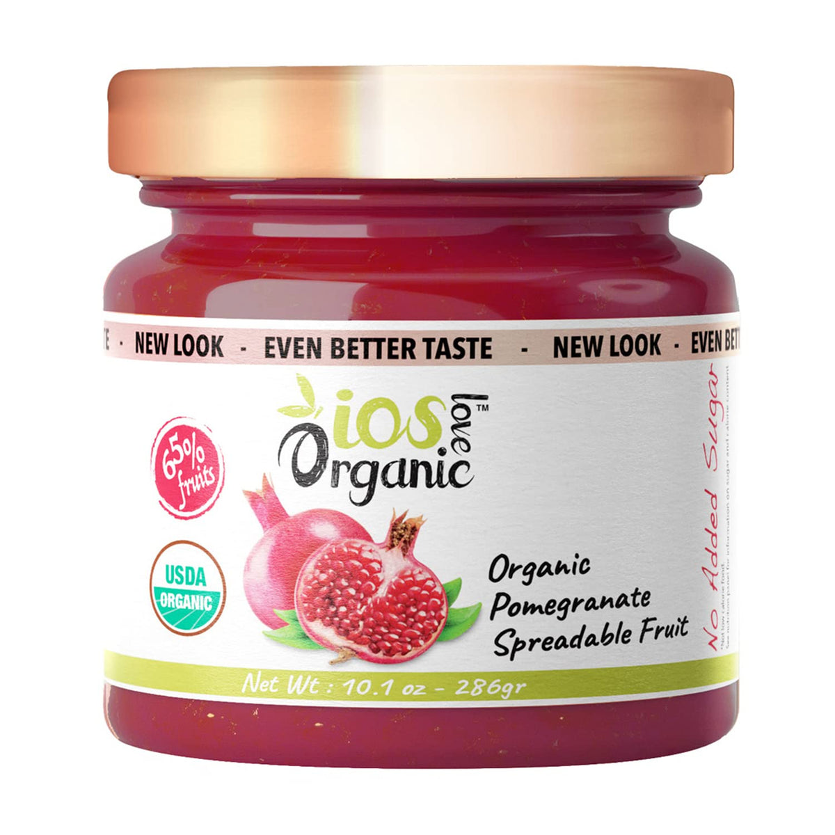 IOS Love Organic Pomegranate Spreadable Fruit, 10.1 oz X 6