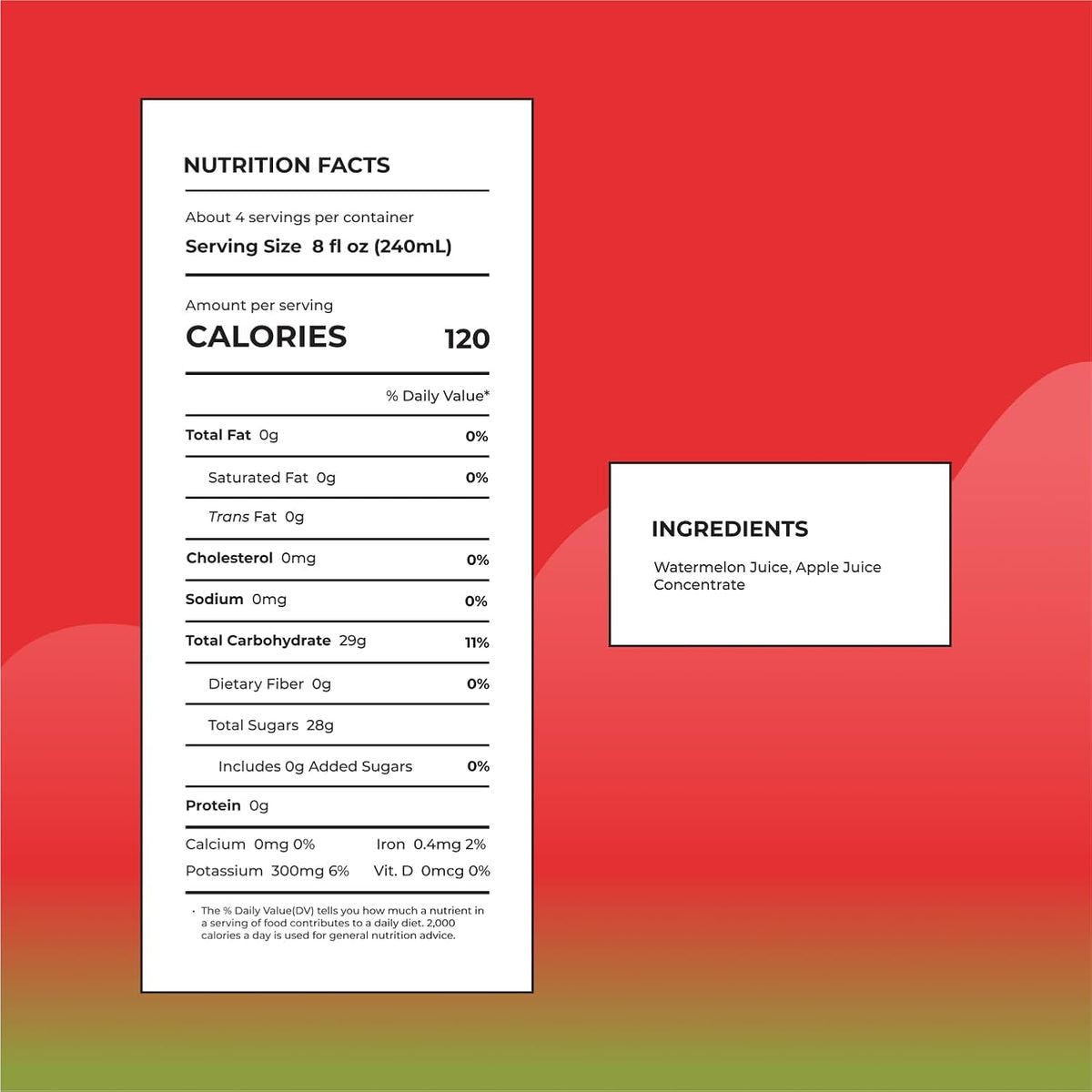 IOS Organic Watermelon Juice 33.8 fl oz X 6