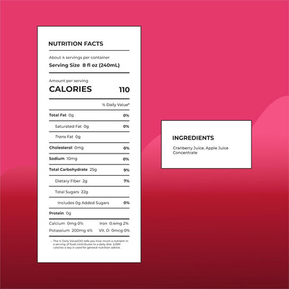 IOS Organic Cranberry Juice 33.8 fl oz X 6