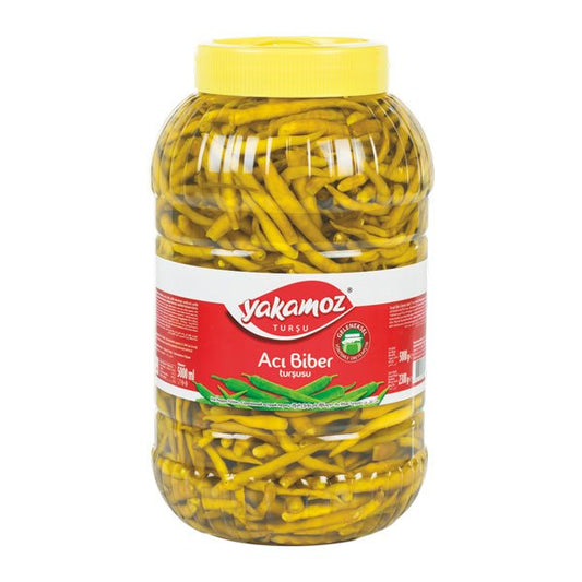 Yakamoz, Pickles, Guindilla Peppers (Aci Biber Tursusu), Hot, Pet Jar, 5lt x 4 - 6565