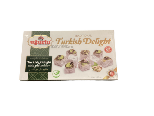 Ugurlu Toz Fistikli Lokum (Pistachio Turkish Delight) 155g x 27 - 480