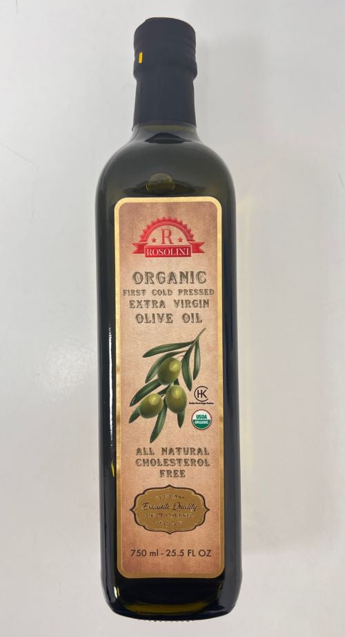 K - ROSOLINI USDA ORGANIC | Extra Virgin Olive Oil || 25.5 fl oz. (750ml) x 12 - ROS07