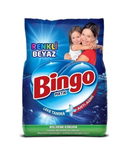 B1 BINGO Matik Eco Ultra White & Color Powder Detergent 3kg 1cs/6pcs
