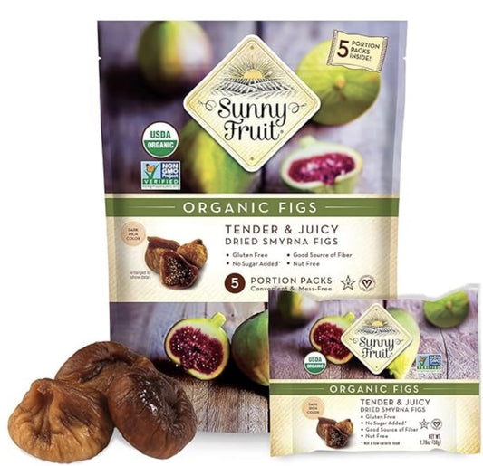 Sunny Fruit Organic Figs 5 Pack 18 x (1.76 x 5) - SF015