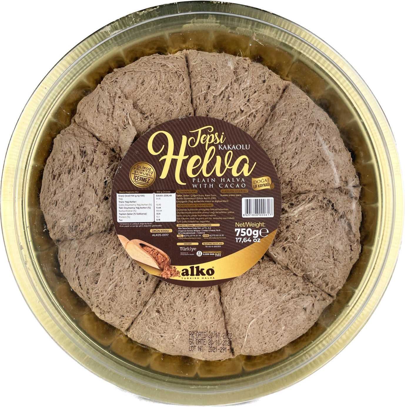 Alko Cacao Halva Tray 750g 1cs/12pcs