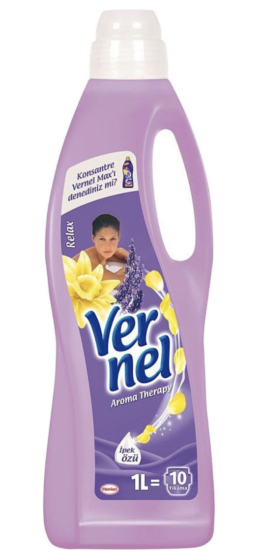 VERNEL FABRIC SOFTENER AROMATHERAPHY 1 LT (34 FL.OZ) X 12 - HLTD73