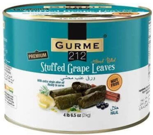 Gurme212 Premium Stuffed Vine Leaves with Olive Oil 4.4lbs x 6/CS - MM00310