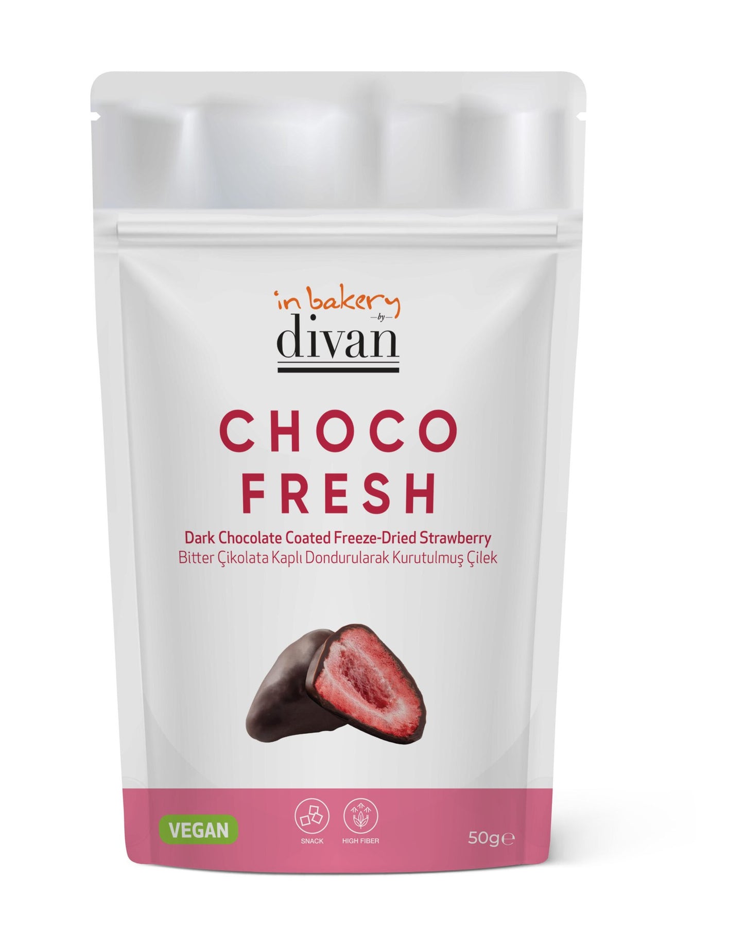 Divan Chocolate Coated, Freeze Dried Plum, Doypack, 1.8oz (50g) x 10pcs - 7006749