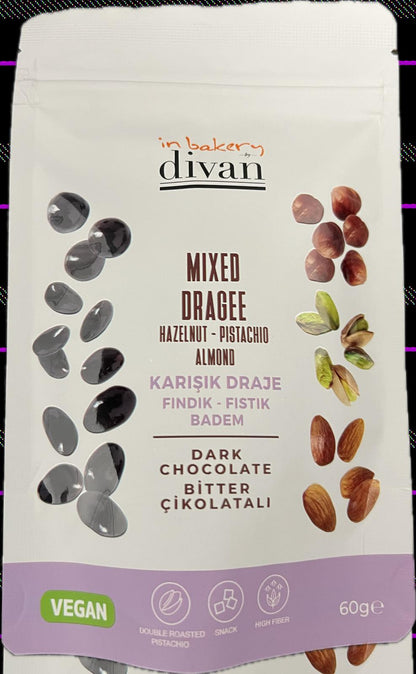 Divan Chocolate Coated, Dragee Mixed Nut, Doypack, 2.1oz (60g) x 10pcs - 7006751