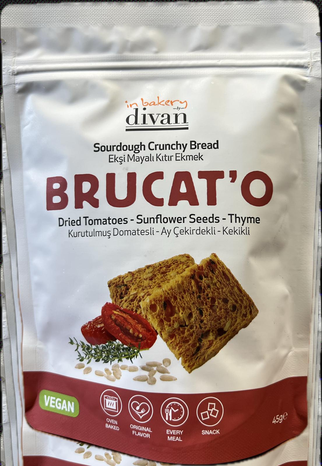 Divan Bakery, Brucat'o with Dried Tomato and Sunflower Seeds, Doypack, 1.6oz (45g) x 12pcs - 7008192