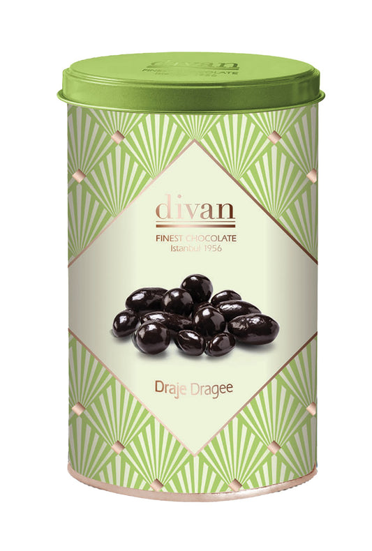 Divan Chocolate Coated, Dragee Mix (Pistachio-Hazelnut-Almond), Round Tin Container, 6oz (170g) x 12pcs - 7009166