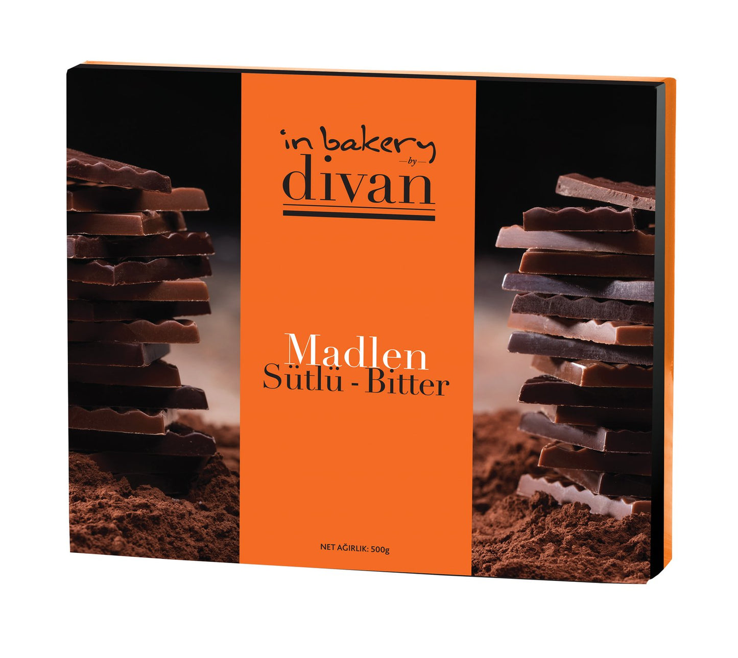 Divan Chocolate, Madlen Milk and Dark, Chocolate Box, 17.6oz (500g) x 12pcs - 7009727