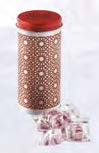 Divan Loqum, Individually Wrapped Pomegranate & Pistachios, Round Tin Container, 20pcs, 4.9oz (140g) x 12pcs - 7010026