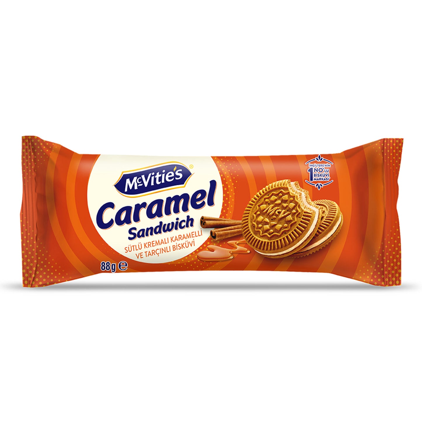 Ulker McVitie's Caramel Cinnamon Cream Biscuit 88g 1cs/24pcs