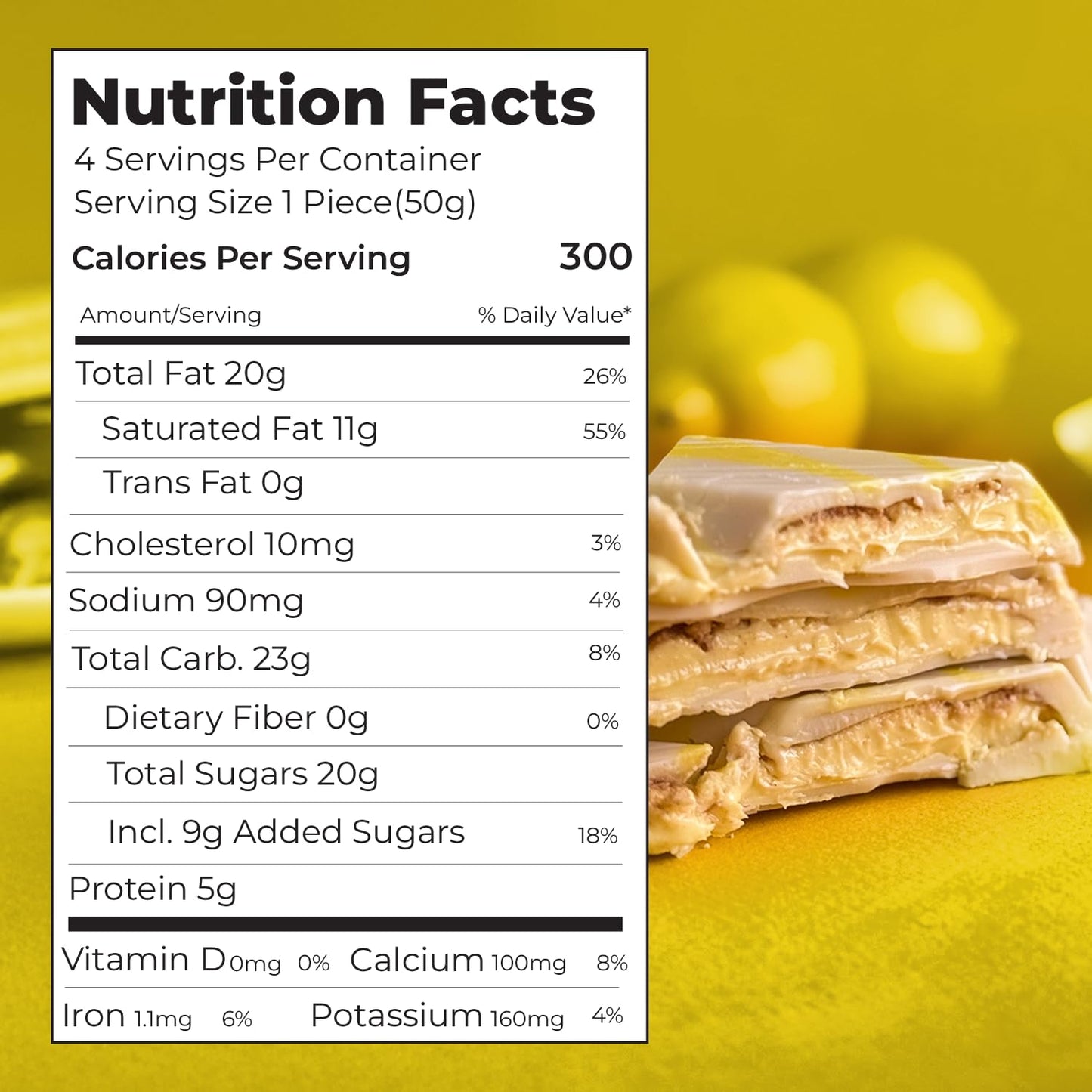 BeeMax Creamy Lemon Cheesecake Chocolate Bar 3.36 oz C2004