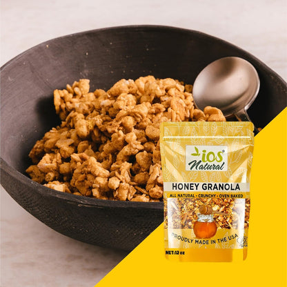 IOS Natural Honey Granola Cereals 12oz X 12