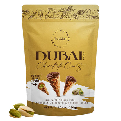 Beemax Dubai Style Chocolate Cones 4.24 oz (120g) X 12