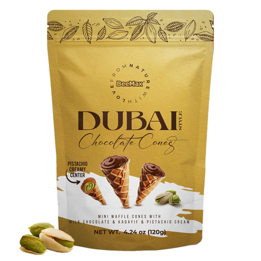 Beemax Dubai Style Chocolate Cones 4.24 oz (120g) X 12