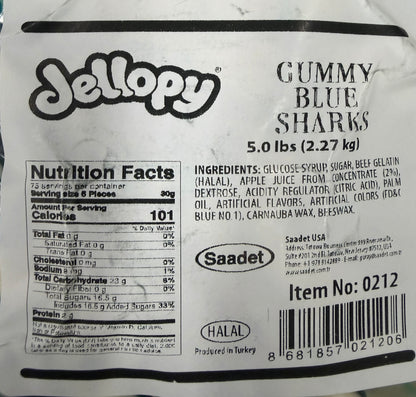 YAY FUN Bulk Gummy Blue Shark 5lbs. X 4Pcs DBG-004