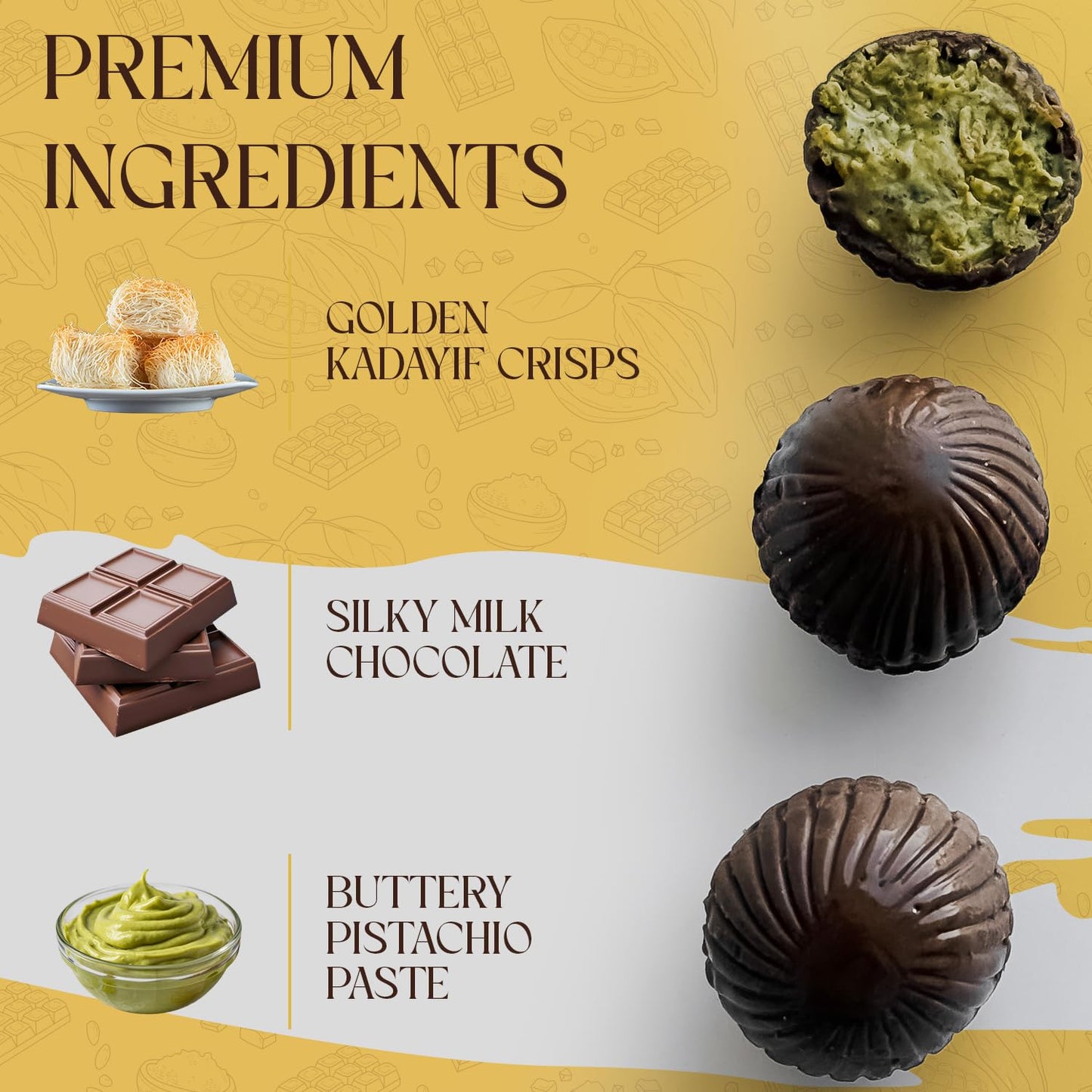 Beemax Dubai Chocolate Truffles 4.24 OZ (120g) X 12