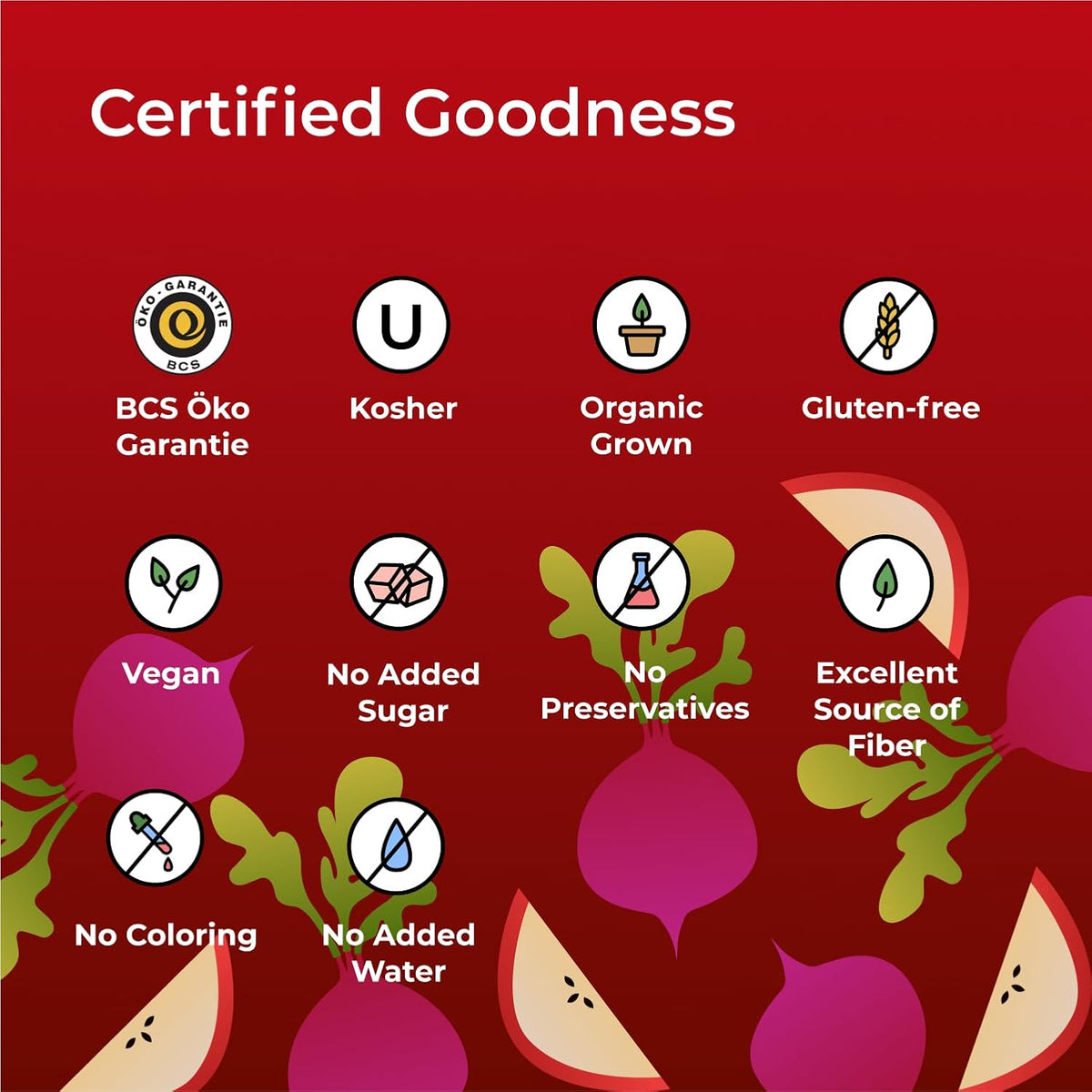IOS Organic Red Juice 33.8 fl oz X 6