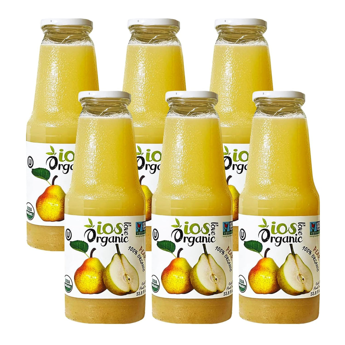 IOS Organic Pear Juice 33.8 fl oz X 6