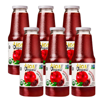 IOS Organic Pomegranate Juice 33.8 fl oz X 6