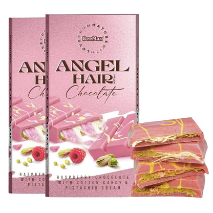 Beemax Raspberry Angel Hair Dubai Chocolate Bar 6 oz (170g) C2001