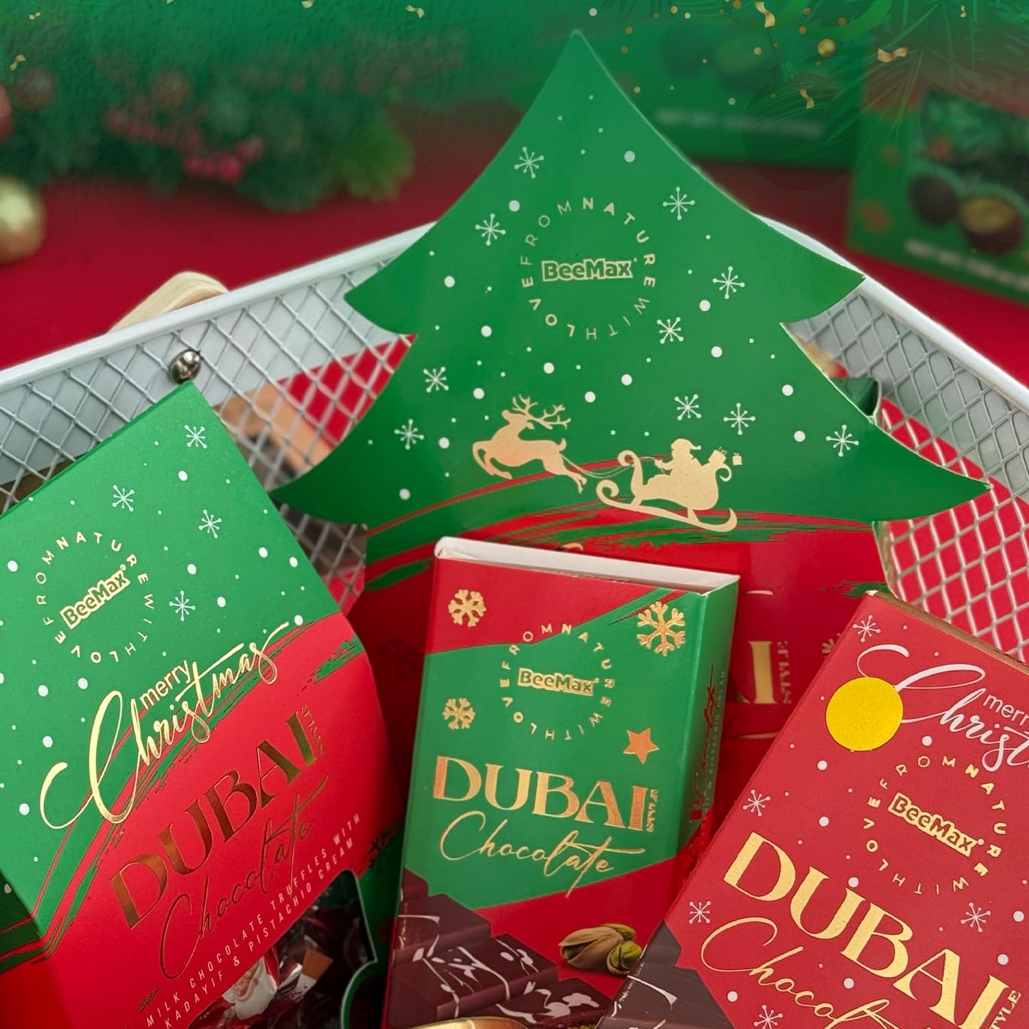 Beemax Xmass Dubai-Style Chocolate Truffles –  4.24 oz Bag X 12 X1004