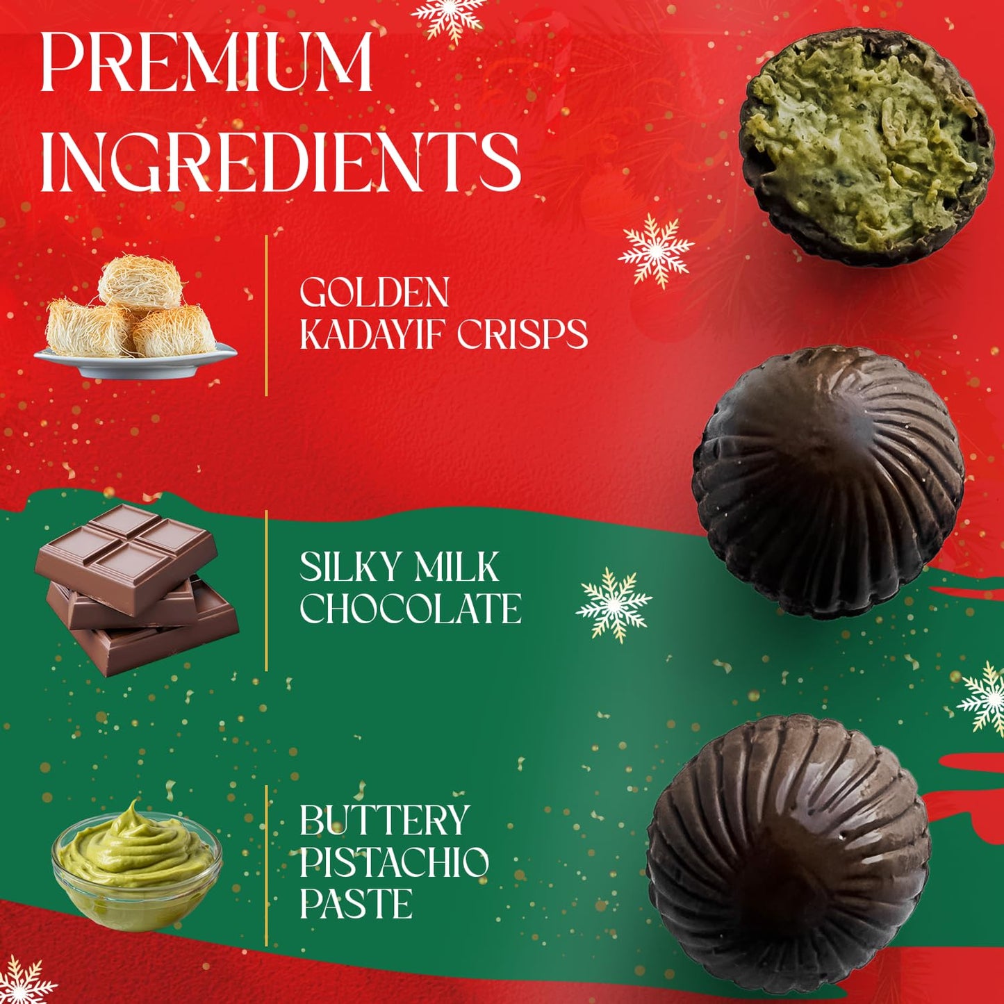Beemax Xmass Dubai-Style Chocolate Truffles –  4.24 oz Bag X 12 X1004