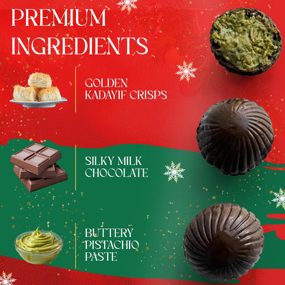Beemax Xmass Dubai-Style Chocolate Truffles –  4.24 oz Bag X 12 X1004