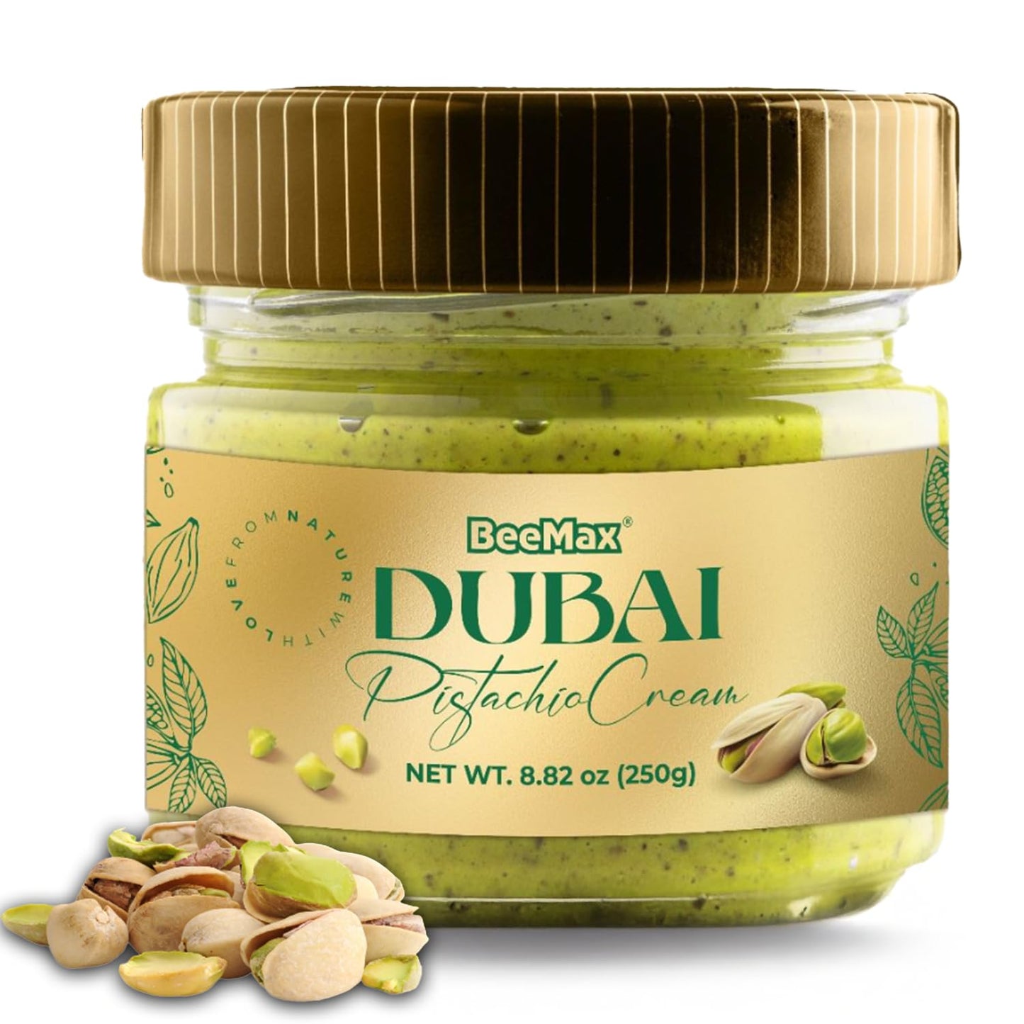 Beemax Dubai Pistachio Cream Jar  – 8.82 oz (250g) X 12 pcs