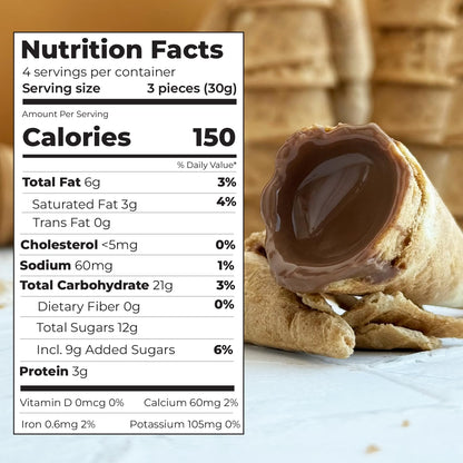 Beemax Dubai Style Chocolate Cones 4.24 oz (120g) X 12