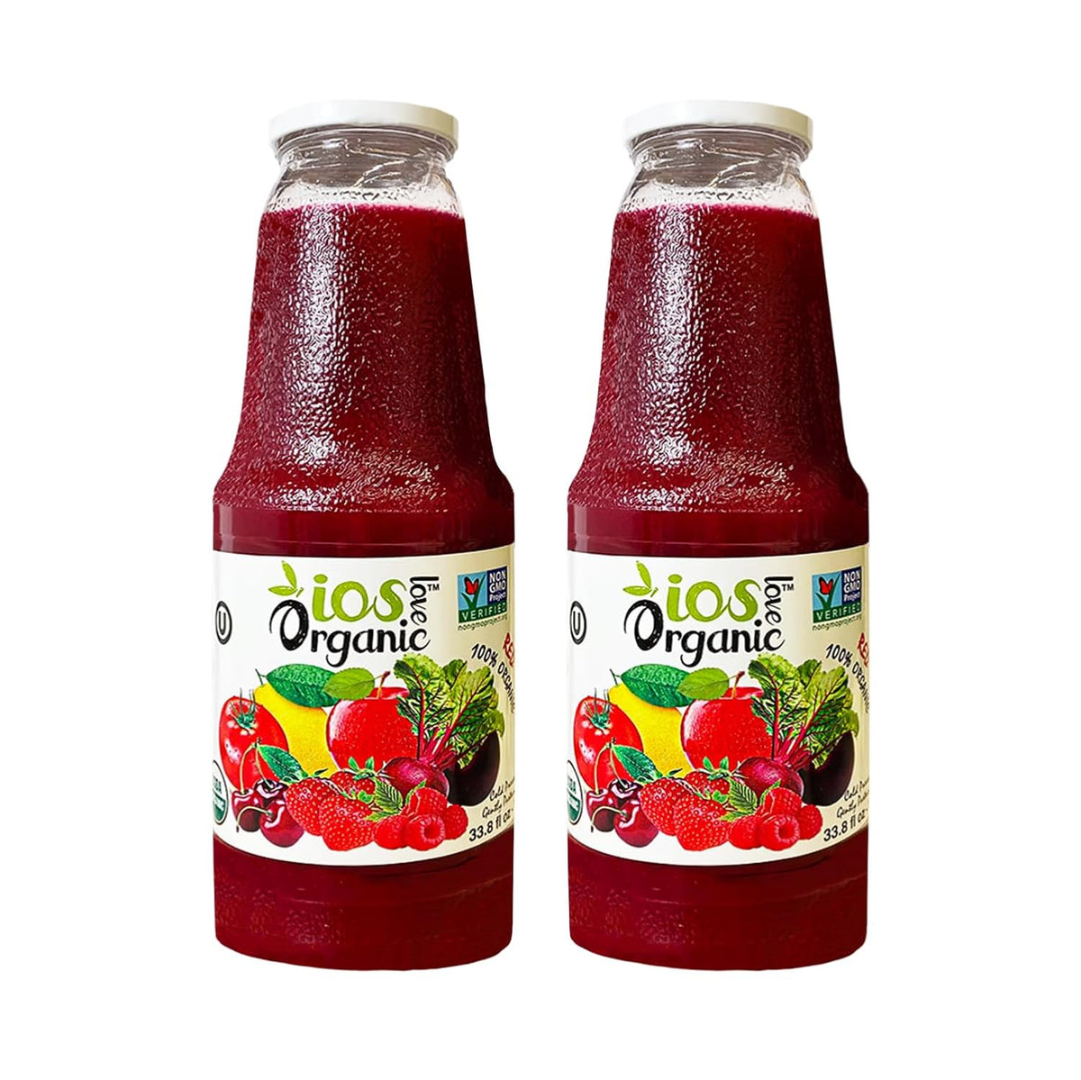 IOS Organic Red Juice 33.8 fl oz X 6