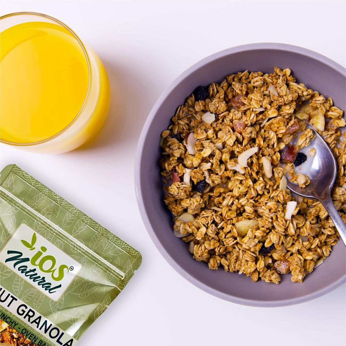 IOS Natural Honey Nut Granola Cereals 12oz X 12