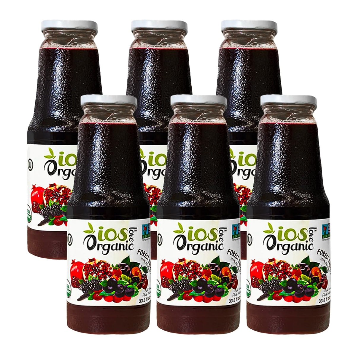 IOS Organic 11 Forest Fruits Juice 33.8 fl oz X 6