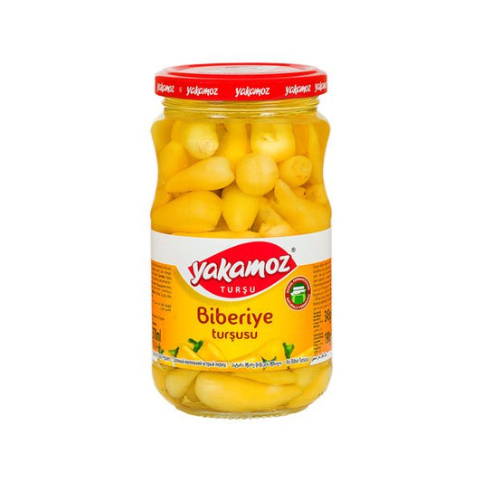 Yakamoz, Pickles, Yellow Baby Pepper (Biberiye), Hot, Glass Jar, 370ml x 12 - 7319