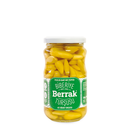 BERRAK Pickled Baby Hot Peppers - 370ml 1cs/12pcs