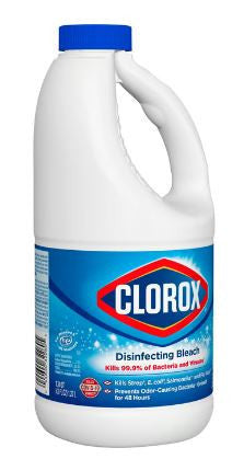 CLOROX LIQUID BLEACH 6x43OZ (1.27L) || MADE IN USA - CLX10