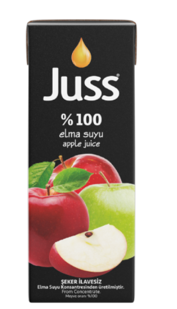JUSS %100 APPLE JUICE 6.76 OZ (200ML) X 27PCS (TETRA PACK) - JUS08