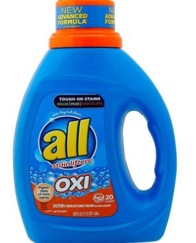 ALL LAUNDRY DETERGENT WITH STAINLIFTERS OXI 36 FL OZ x 6PCS - ALL01