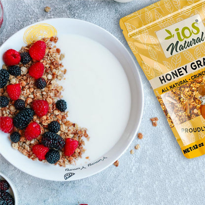 IOS Natural Honey Granola Cereals 12oz X 12