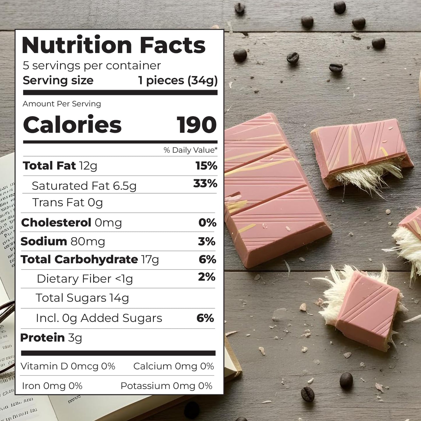 Beemax Raspberry Angel Hair Dubai Chocolate Bar 6 oz (170g) C2001