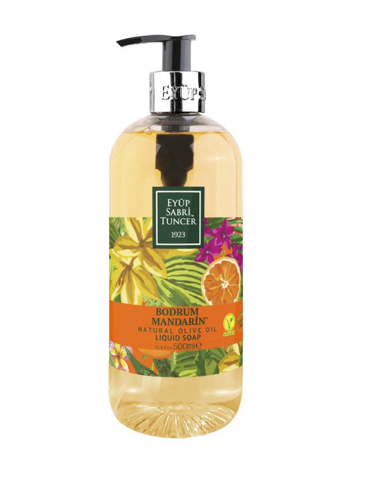 E6 Eyup Sabri T. Olive Oil Liquid Soap Bodrum Mandarin Pet 500ml 1cs/12pcs