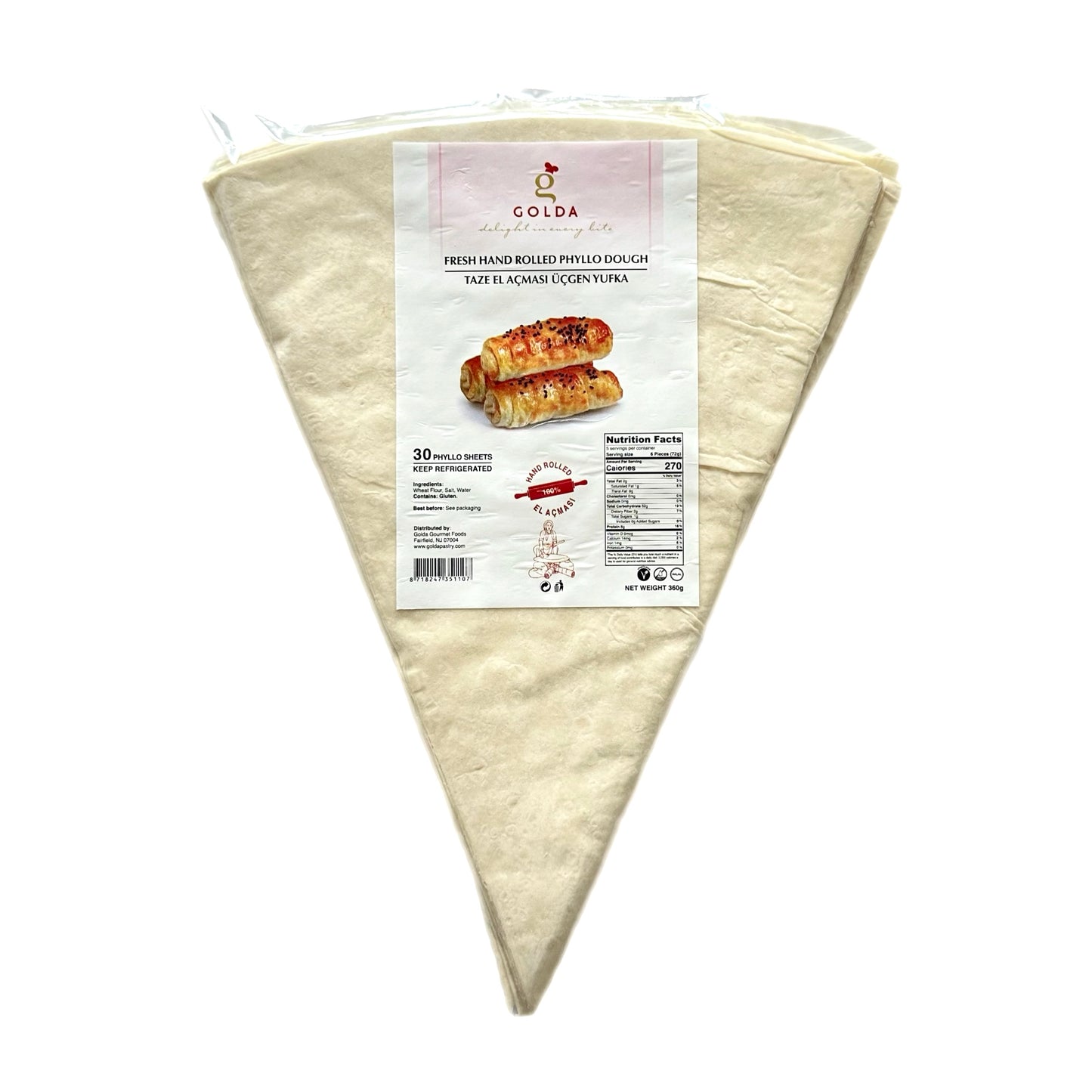 Golda Fresh Phyllo Dough Triangle 360g