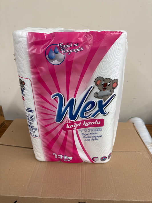 Wex Towel 90 Sheets 12 Rolls*4 Pcs, 4.27kg(9.4lbs)/1pcs - CB8009
