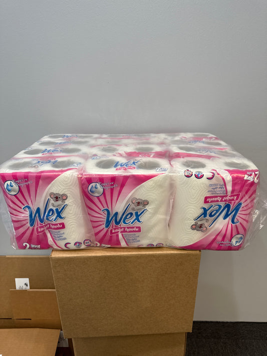 Wex Towel 85 Sheets 2 Rolls*12 Pcs, 2.05kg(4.5lbs)/1pcs - CB8008