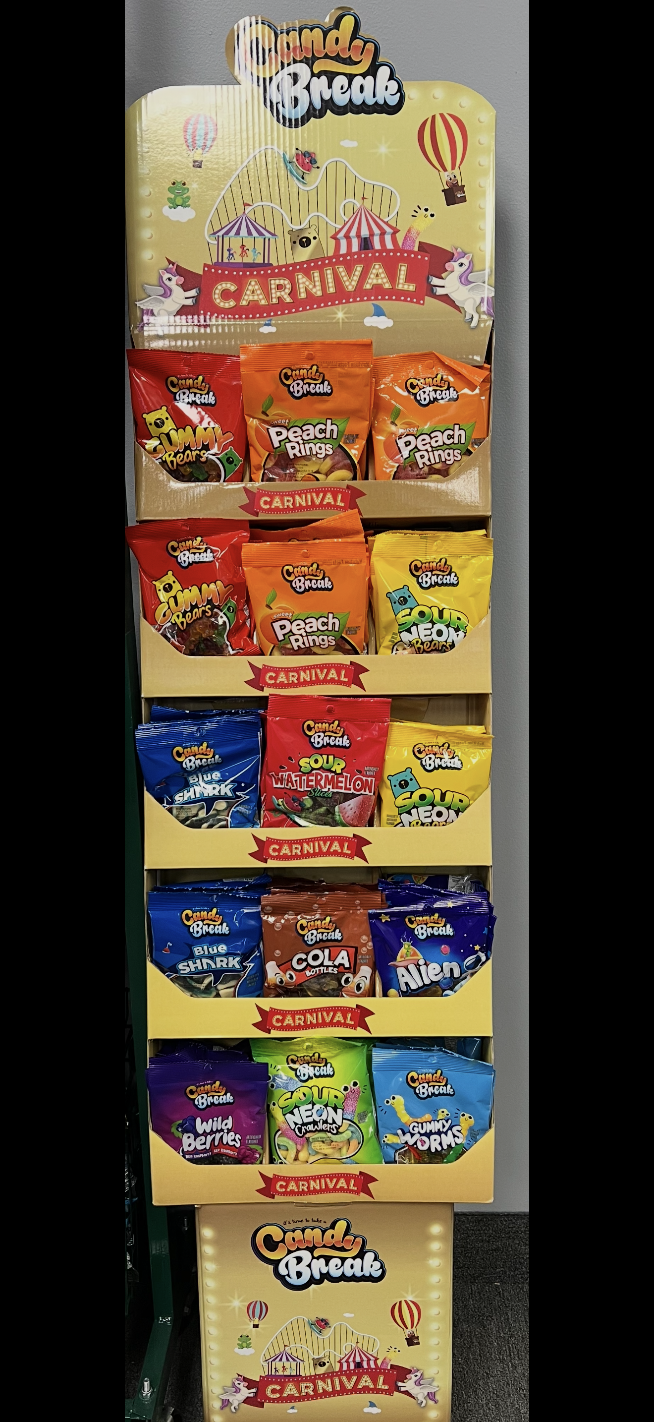 Elvan Candy Break Carnival Red Stand 113 grX90 Bags Mix 1100012159